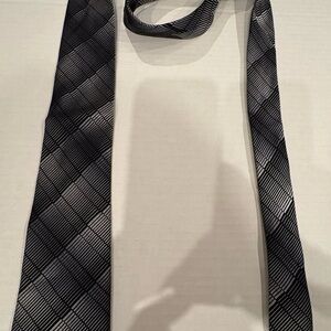 Pierre Cardin Black and Gray Plaid Tie